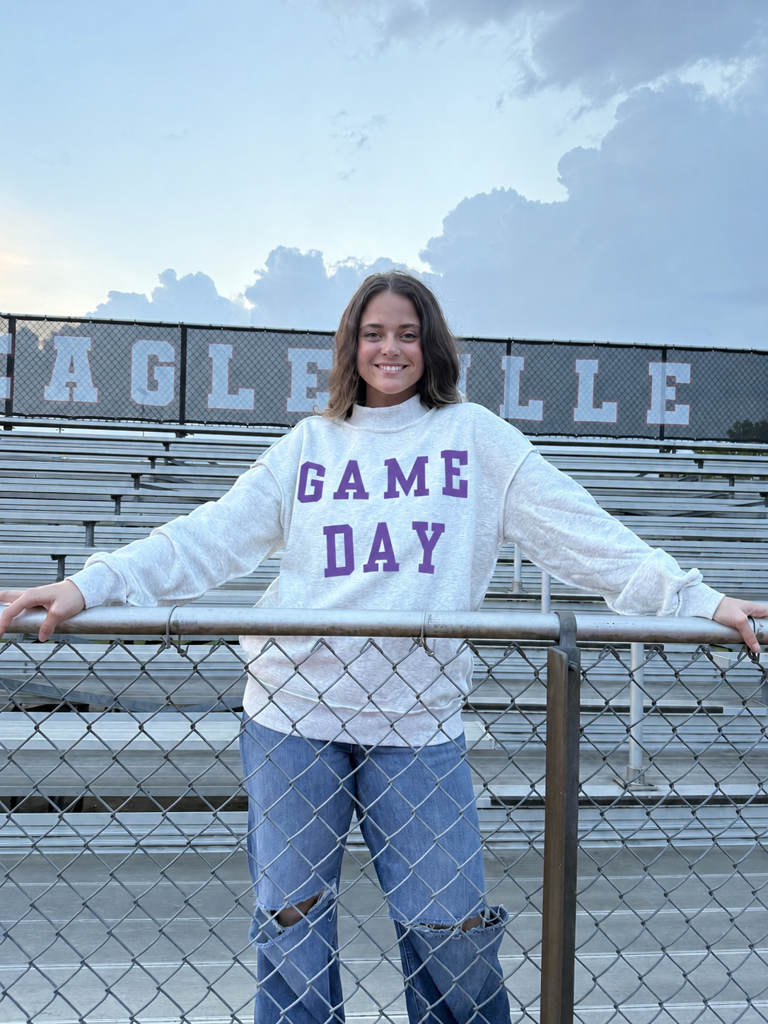 GAME DAY Mock Neck Sweatshirt