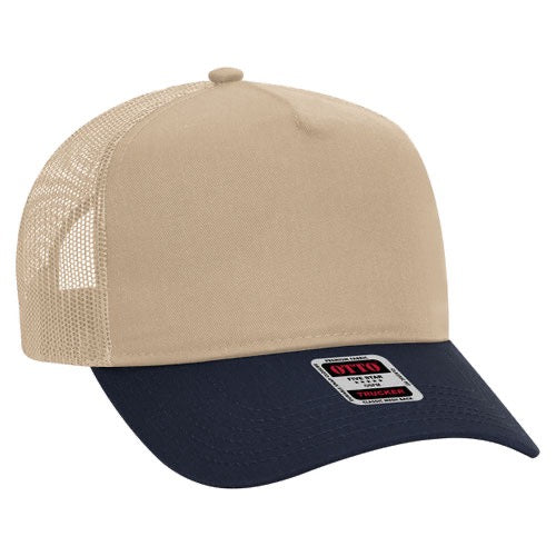 Cotton/Twill Mid Profile Custom Mesh Back Trucker Hat