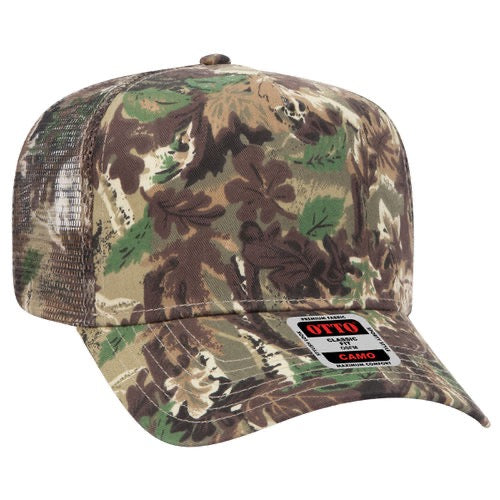 Cotton/Twill Mid Profile Custom Mesh Back Trucker Hat