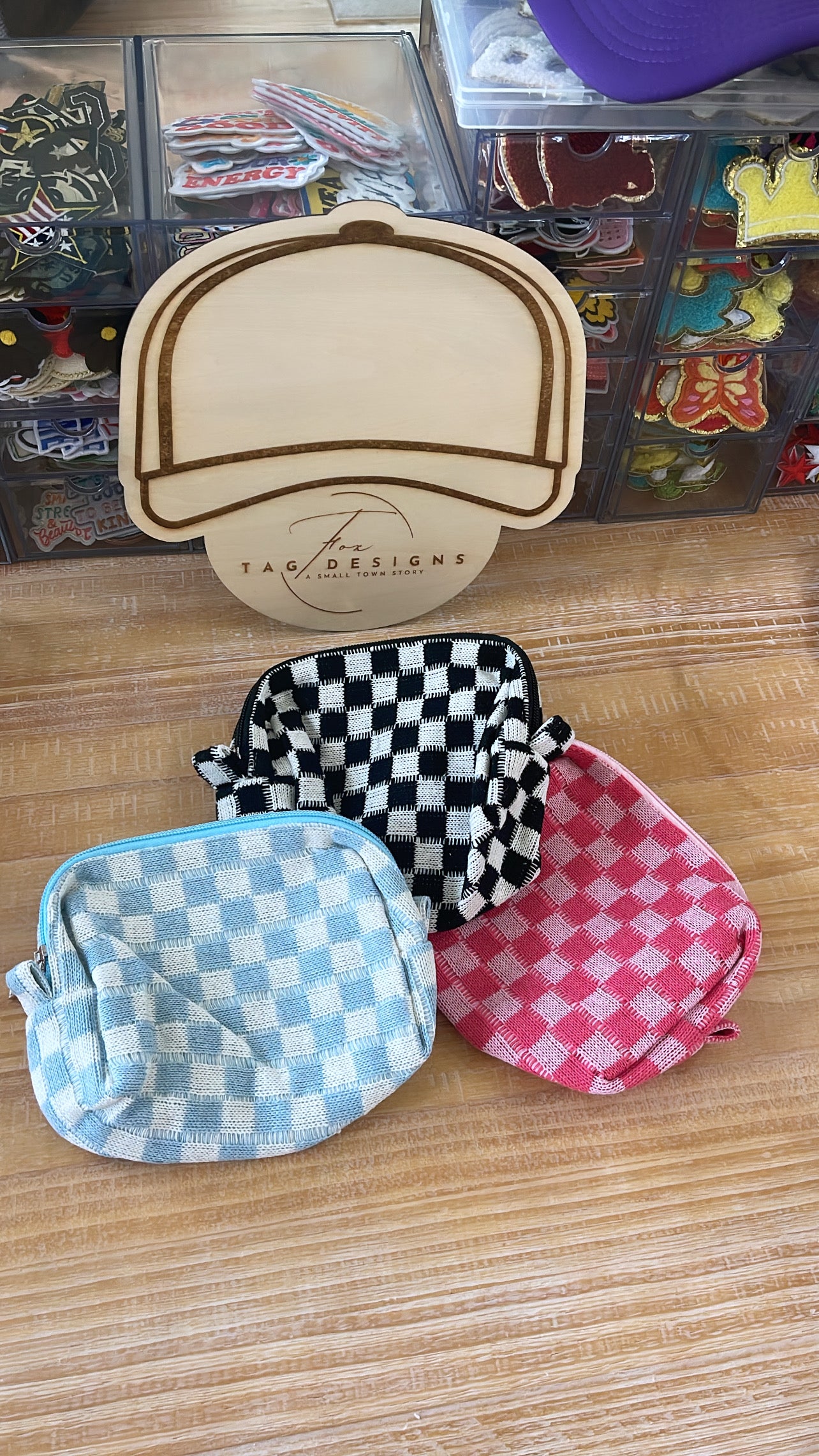 Checkered Pouch Small