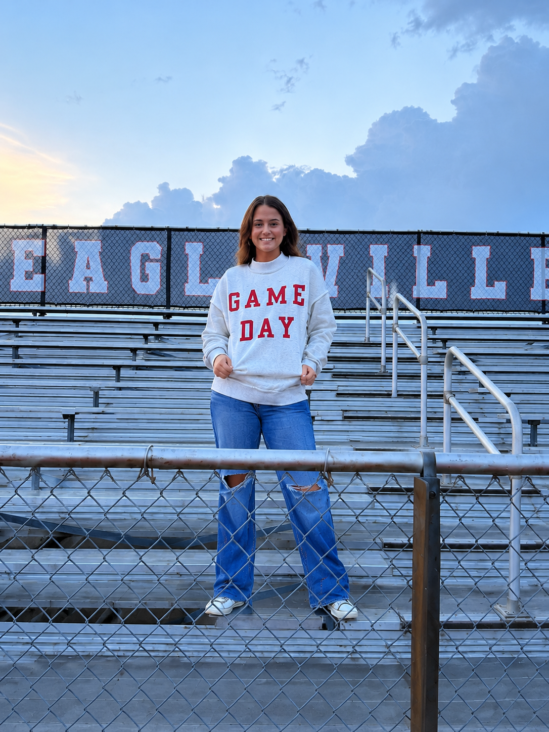 GAME DAY Mock Neck Sweatshirt
