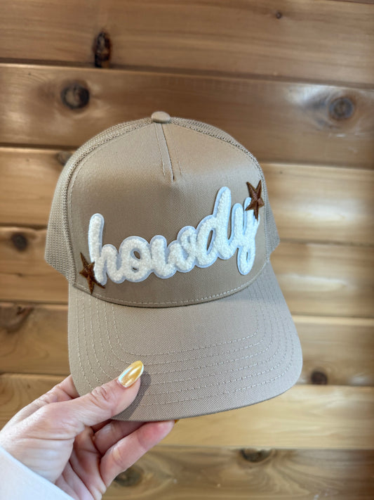 Custom “howdy” Patched Trucker