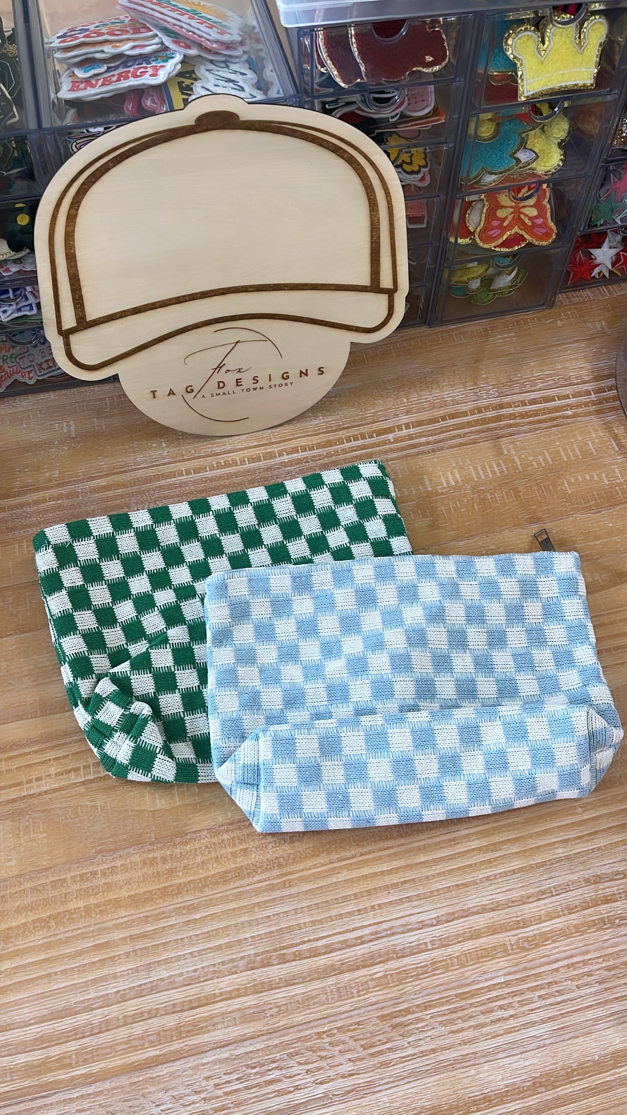 Custom Checkered Pouch Large