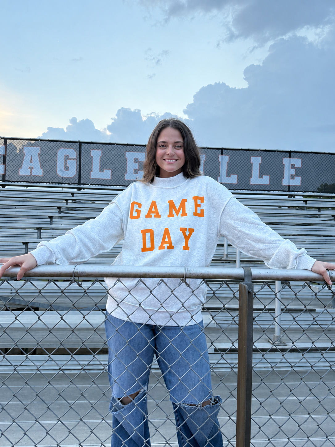 GAME DAY Mock Neck Sweatshirt