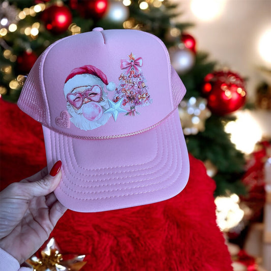 Pink Santa Trucker Hat