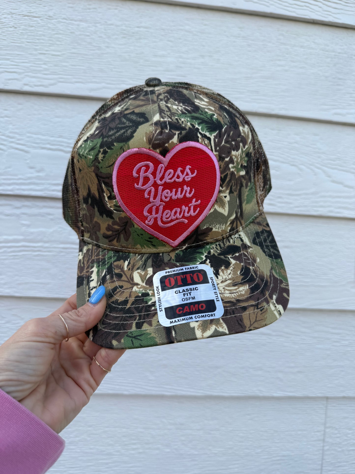 Bless Your Heart Camo Trucker Hat