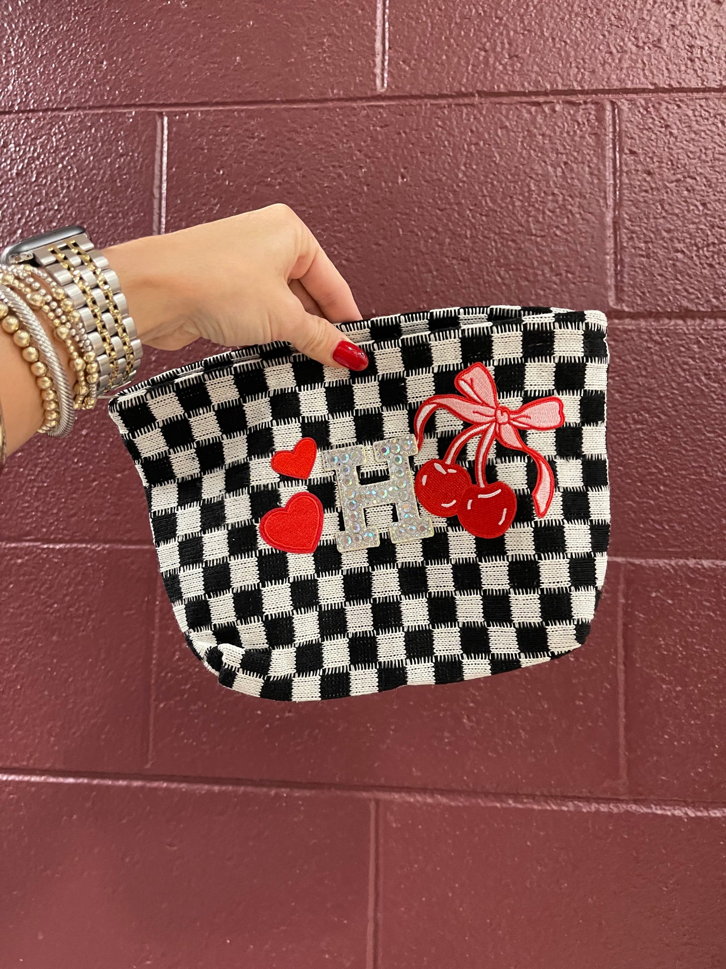 Custom Checkered Pouch Large