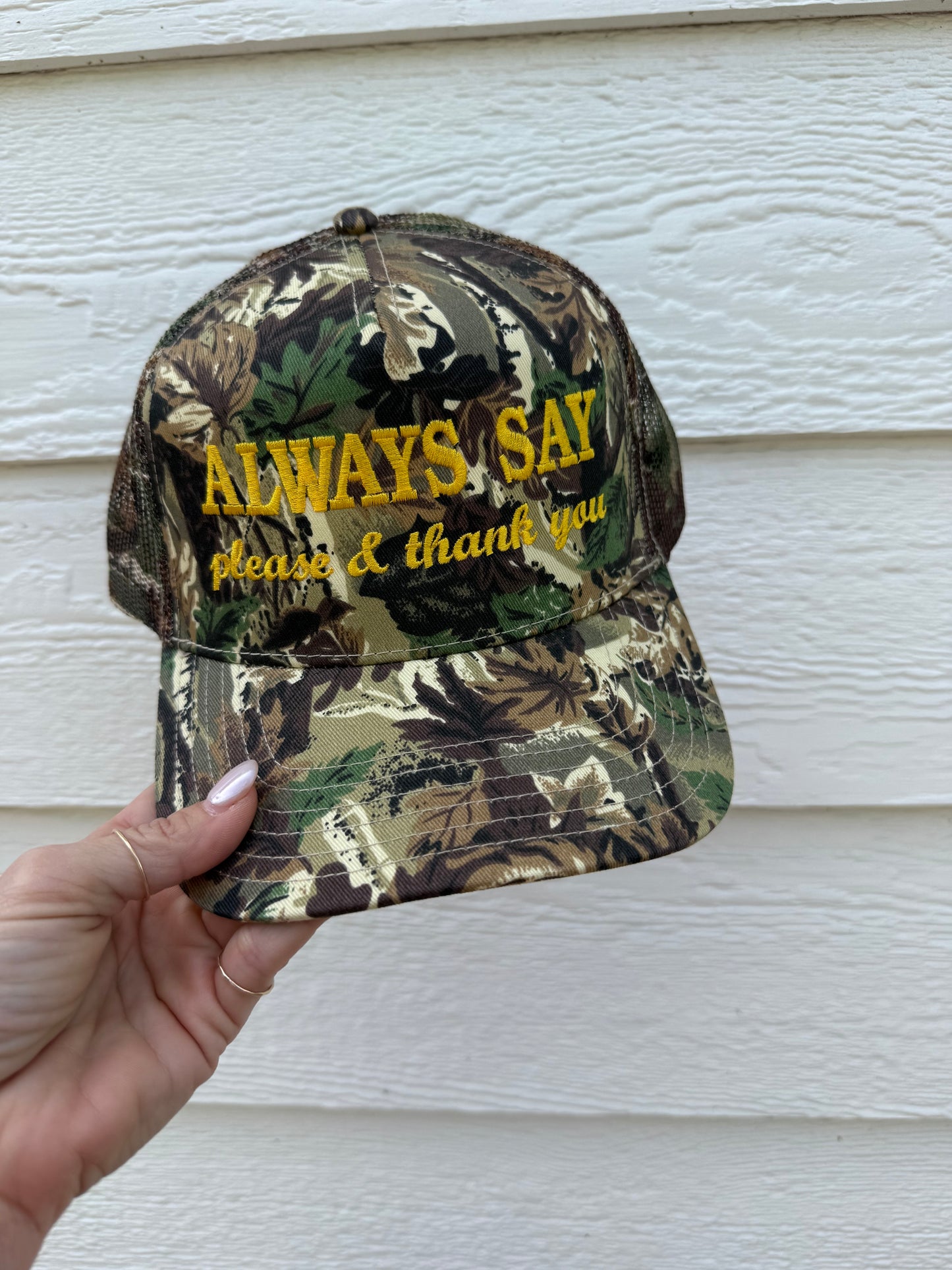 Manners Collection Camo Hat