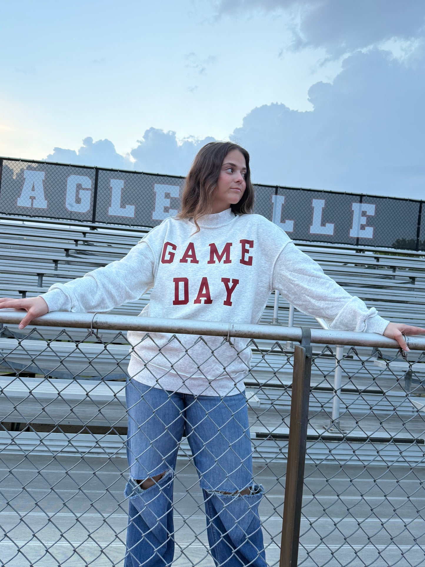 GAME DAY Mock Neck Sweatshirt