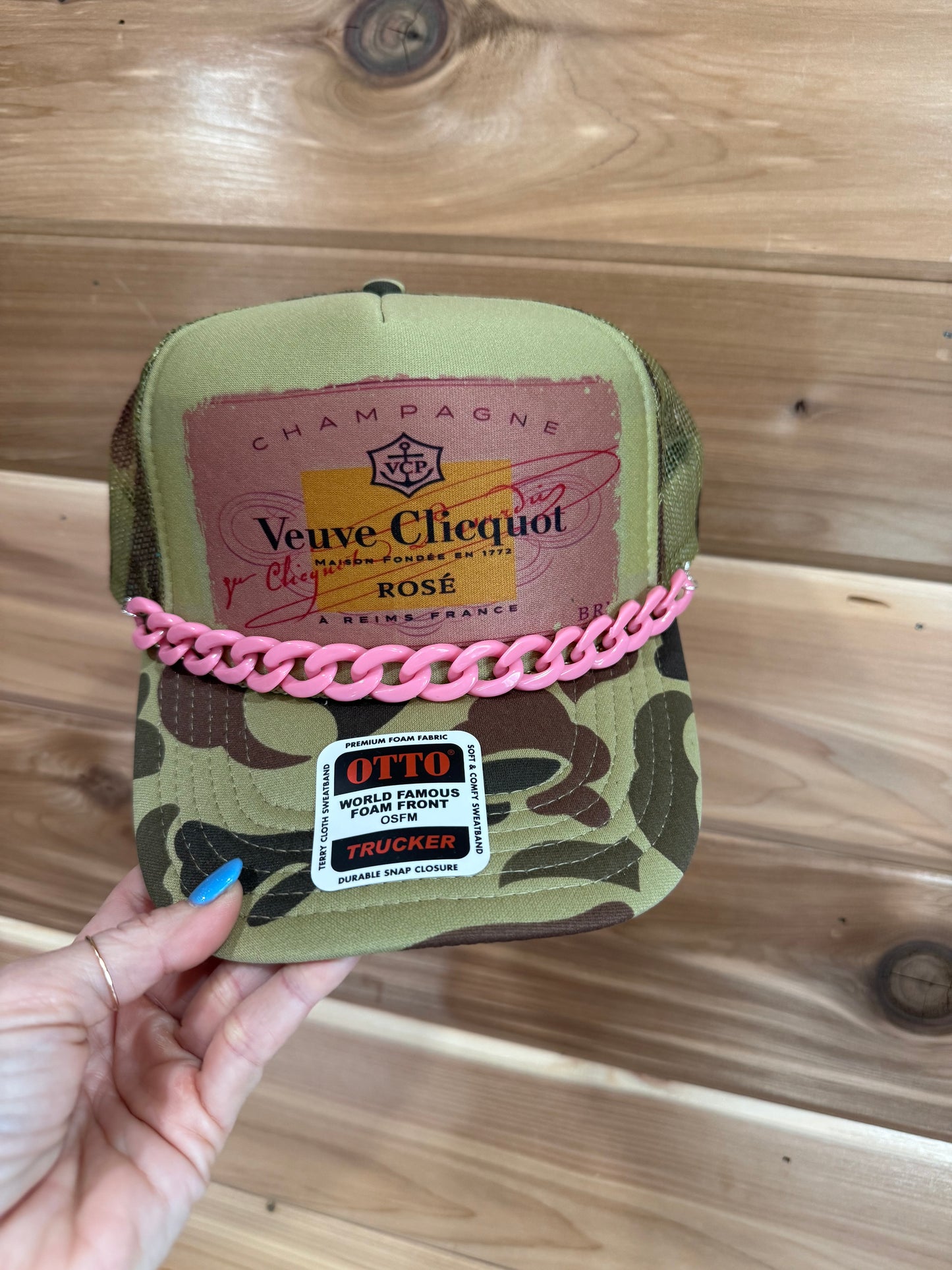 Camo Veuve Otto Foam Front Trucker Hat