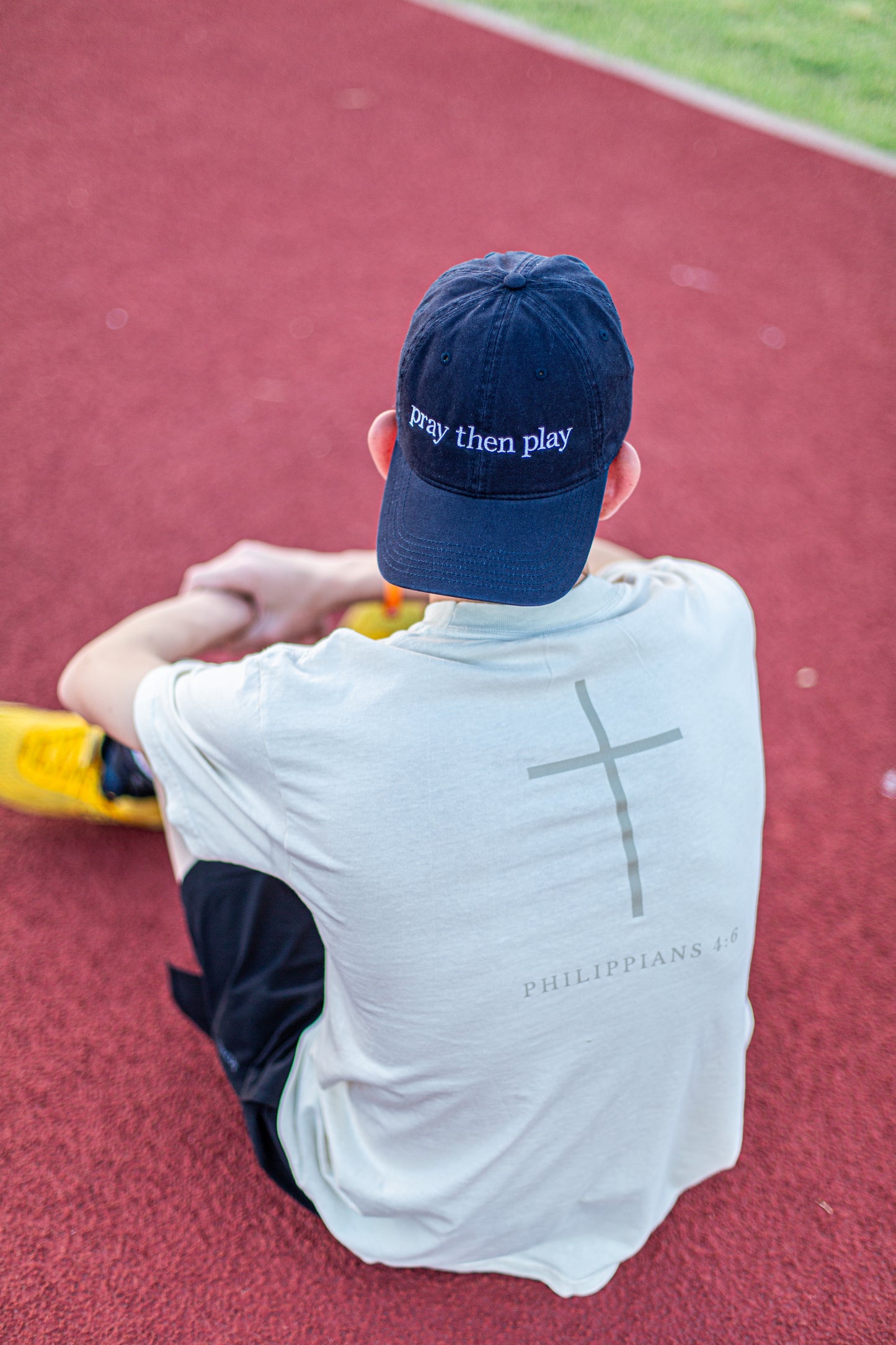 Pray Then Play Dad Hat