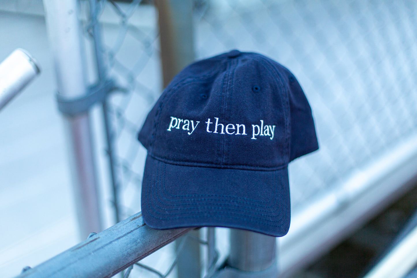 Pray Then Play Dad Hat