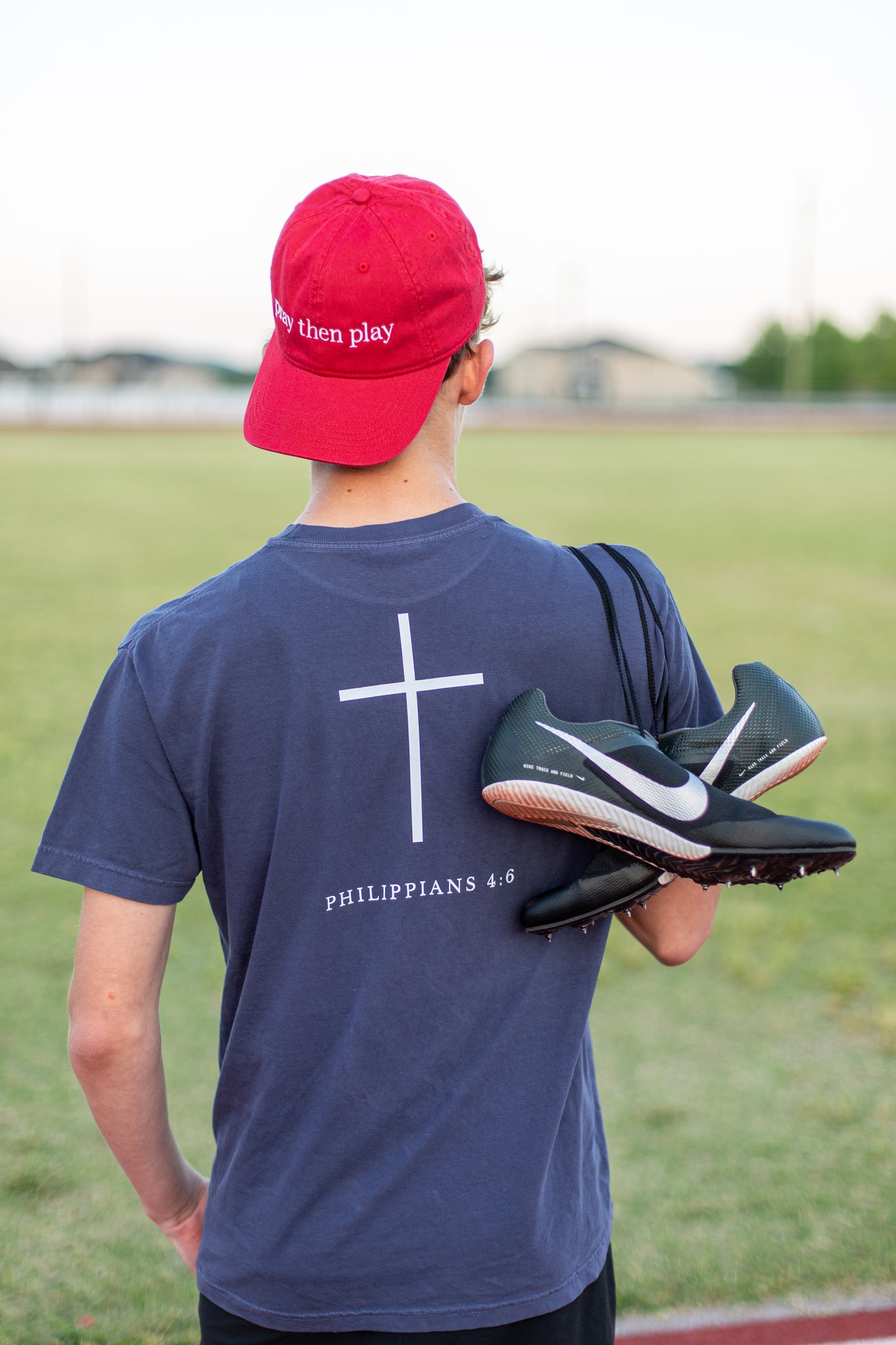 Pray Then Play Dad Hat